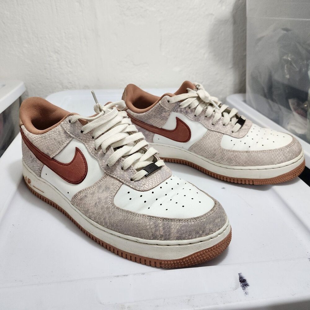 Nike Air Force 1 '07 LV8 Snakeskin Pack Canyon Rust HF2898-100 Mens 12